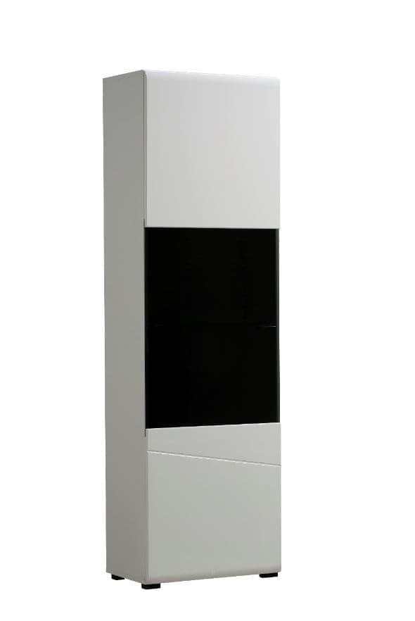 Terrento White Tall Display Cabinet