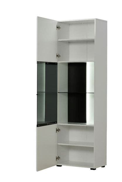 Terrento White Tall Display Cabinet