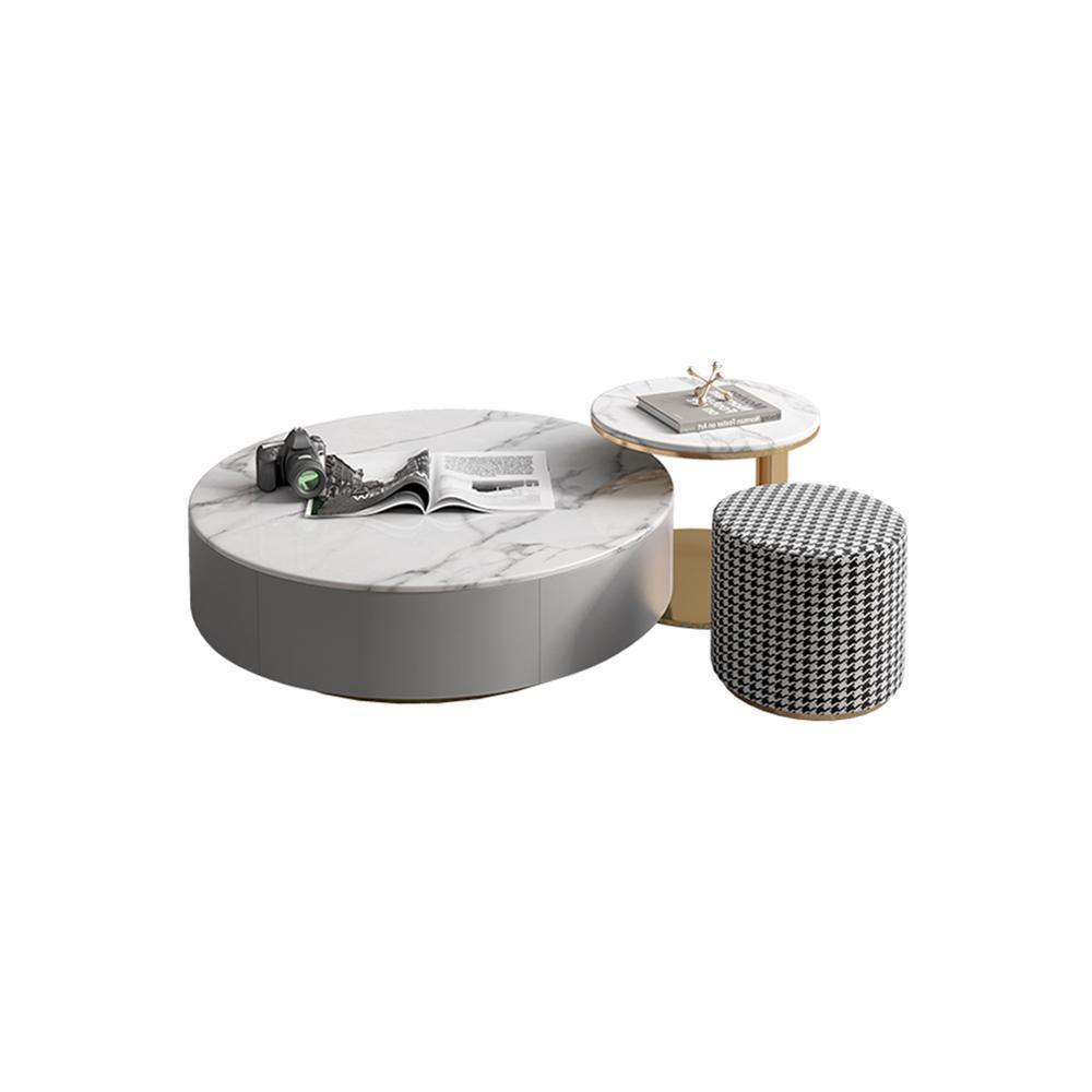 Valles Nesting Coffee Table Set, Sintered Stone