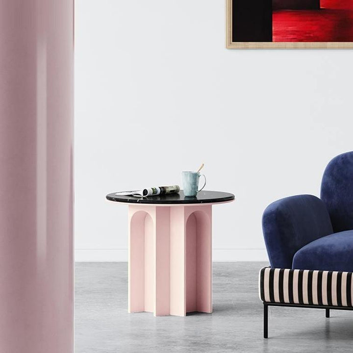 Vogue Roung Side Table, Pink