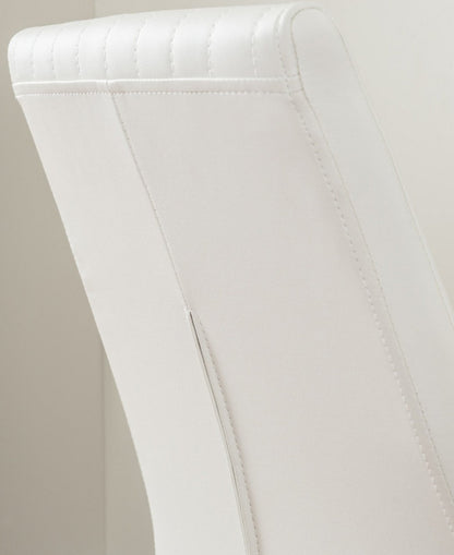 Sorrento White High Gloss And Chrome Dining Table And 6 Lorenzo Dining Chairs