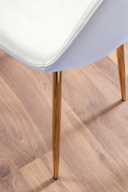 Novara Gold Metal 100cm Round Glass Dining Table And 4 Corona Gold Dining Chairs