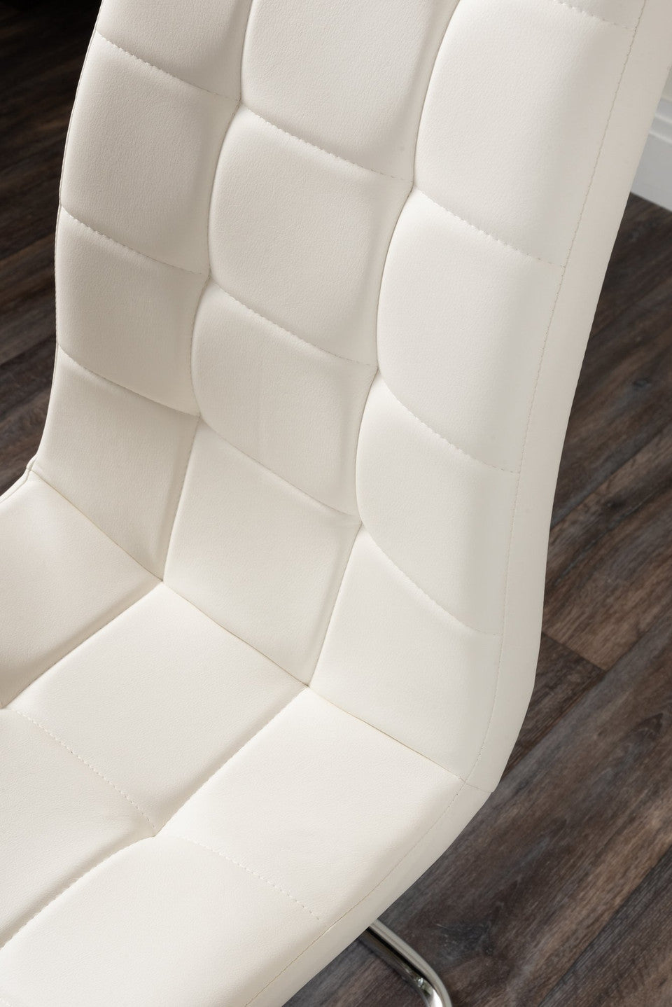 Atlanta White High Gloss And Chrome Metal Rectangle Dining Table And 4 Murano Dining Chairs Set