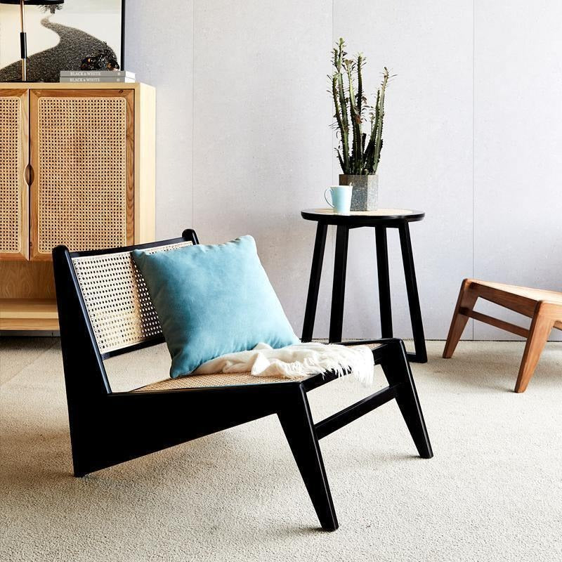 Pierre Jeanneret Rattan Lounge Chair, Armchair