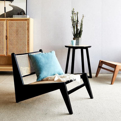 Pierre Jeanneret Rattan Lounge Chair, Armchair
