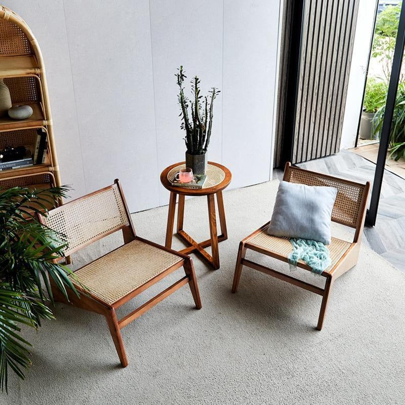 Pierre Jeanneret Rattan Lounge Chair, Armchair