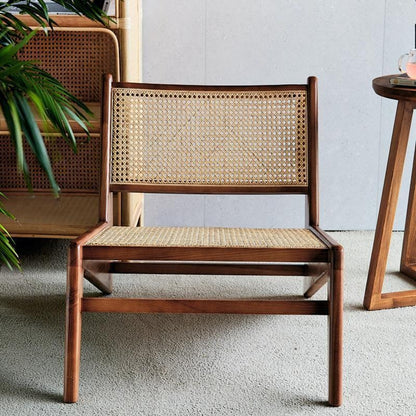 Pierre Jeanneret Rattan Lounge Chair, Armchair