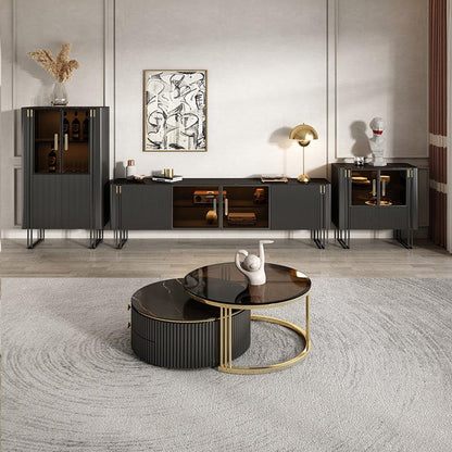 Bblythe Nesting Coffee Table Set, Black