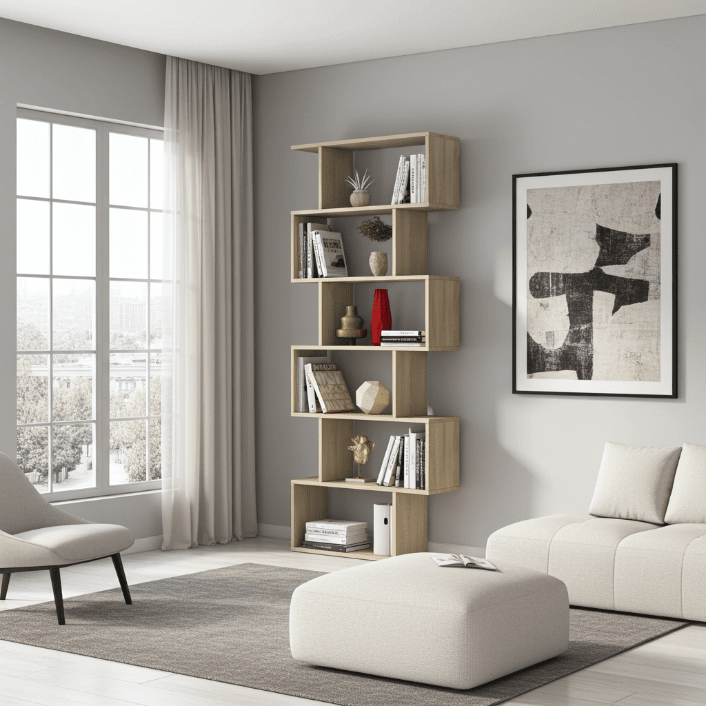 Zing Oak Effect Bookcase